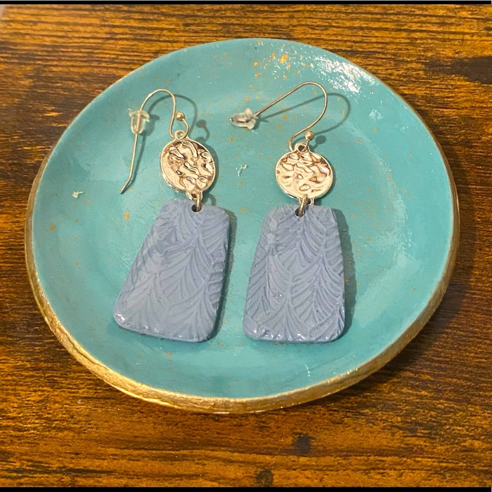 Silver dangle earrings